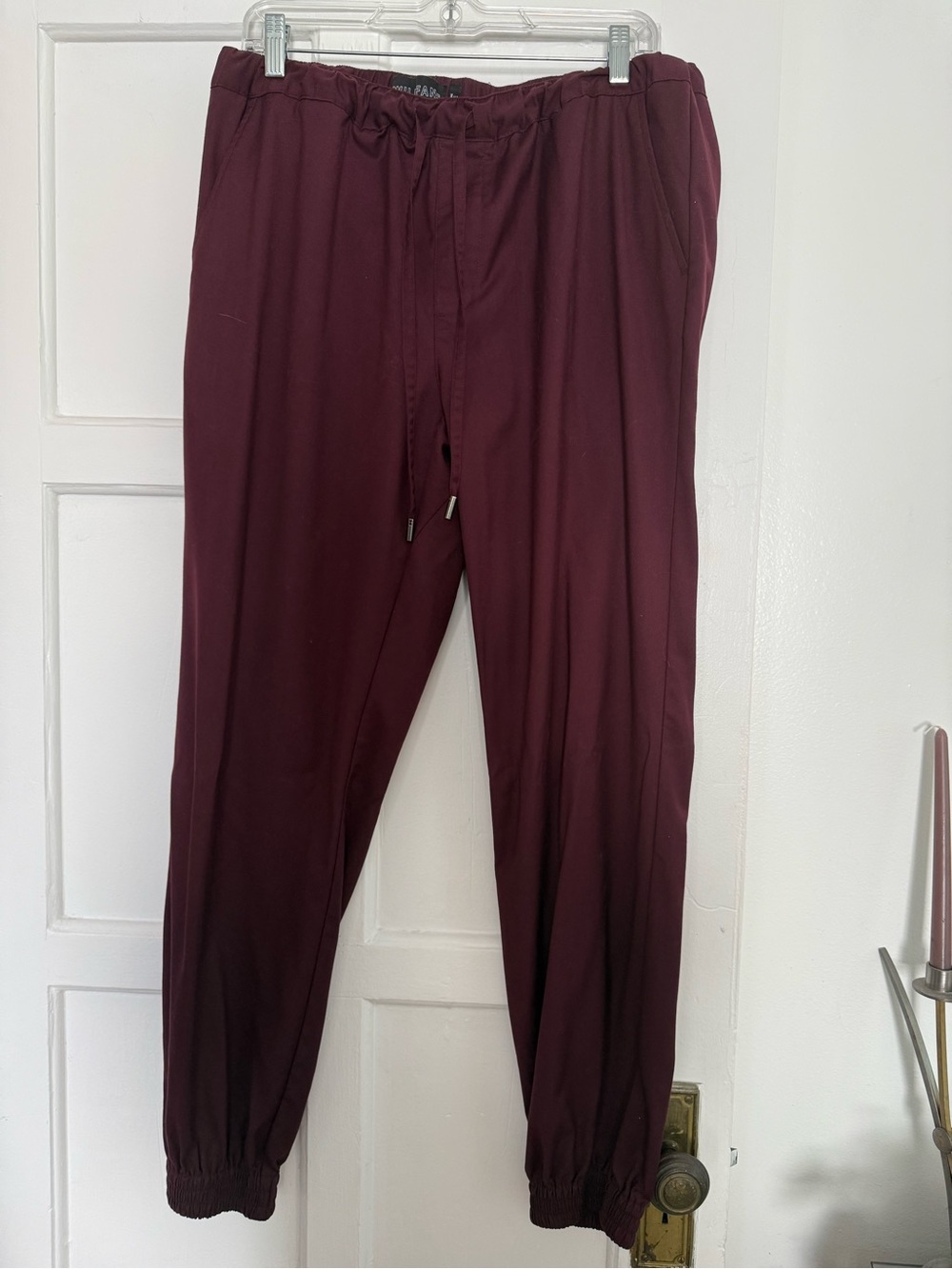 Wildfang Men's Joggers in Burgundy Drawstring